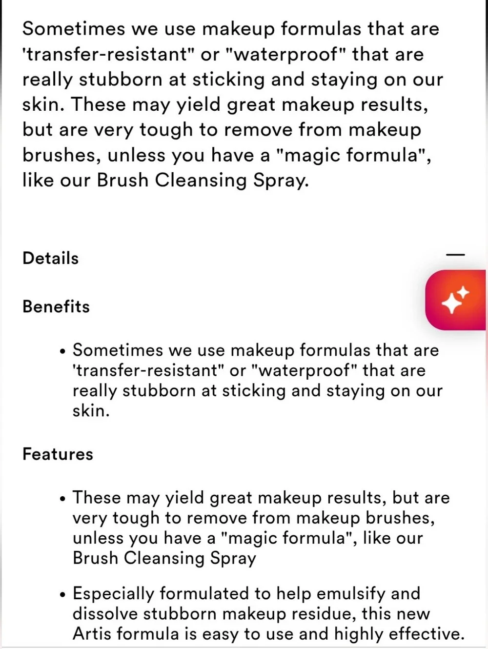 artis Brush Cleansing Spray – Clear